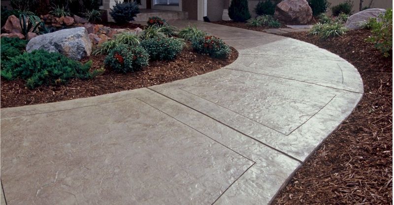 Stamped concrete Walkway in Austin TX